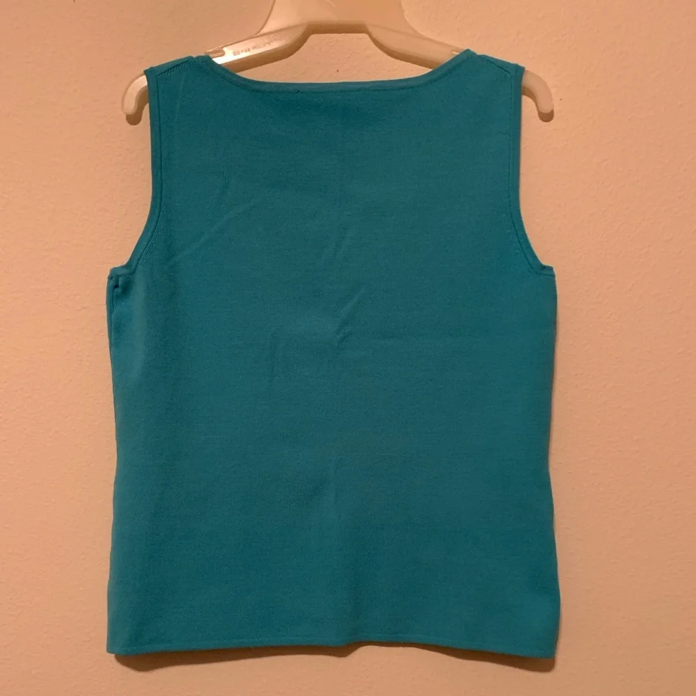 Turquoise Sleeveless Top - Picture 2 of 14
